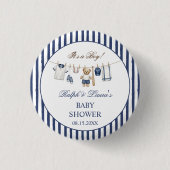 Honkbal Beer Baby Shower Ronde Button 3,2 Cm (Voorkant)