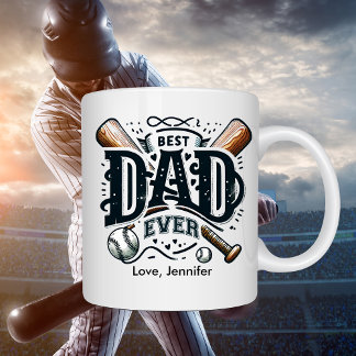 Honkbal Beste Papa Vaderdag Gepersonaliseerd Koffiemok