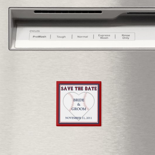 Honkbal Bewaar de datum Magneten (Insitu (Vaatwasser))