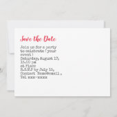 Honkbal bewaar de datum met Bier voor Feest Kaart (Achterkant)