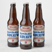 Honkbal Birthday Brew Bier Etiket (Flessen)
