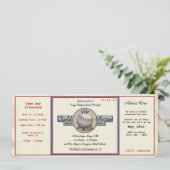 Honkbal Birthday Field Pass Kaart (Staand voorkant)