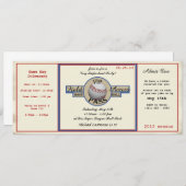 Honkbal Birthday Field Pass Kaart (Voorkant / Achterkant)