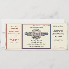 Honkbal Birthday Field Pass Kaart