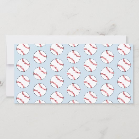 Honkbal Blauwe Verjaardag Jongen Bedankt Card (Achterkant)