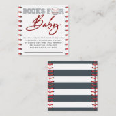 Honkbal boeken voor Baby Informatiekaartje (Voorkant / Achterkant)