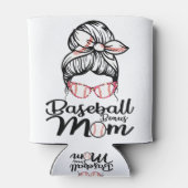 Honkbal Bonus Moeder Grappig Softbal Moeder Shirt Blikjeskoeler (Achterkant)