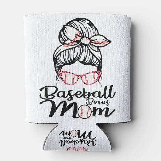 Honkbal Bonus Moeder Grappig Softbal Moeder Shirt Blikjeskoeler (Achterkant)