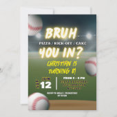 Honkbal brengt je in de tienerjongen verjaardag kaart (Voorkant)