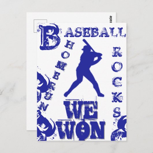 Honkbal Briefkaart (Voorkant / Achterkant)