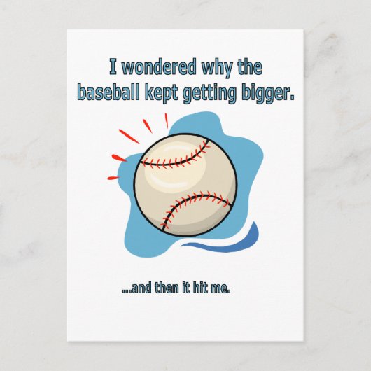 honkbal briefkaart (Voorkant)