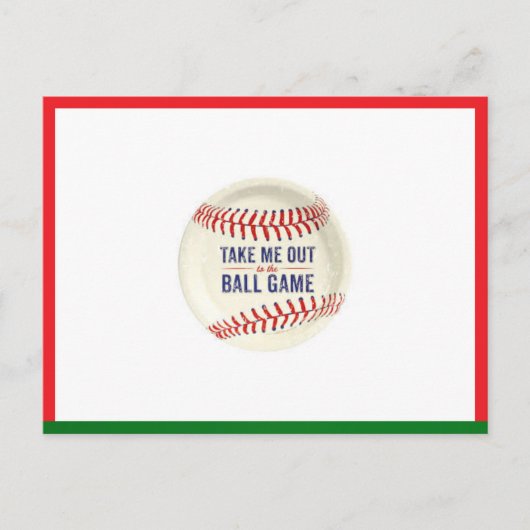 Honkbal Briefkaart (neem me mee naar het honkbalve (Voorkant)