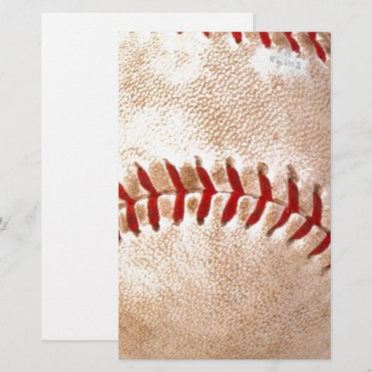 Honkbal Briefpapier (Voorkant / Achterkant)