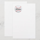 honkbal briefpapier (Voorkant / Achterkant)