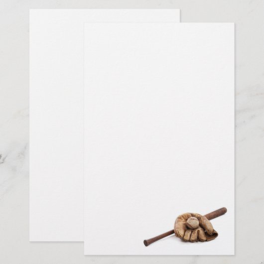  honkbal briefpapier (Voorkant / Achterkant)