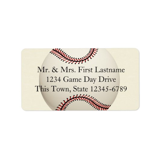  honkbal bruiloft etiket (Voorkant)