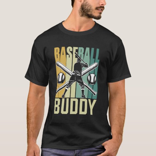Honkbal Buddy Lover Honkballer Speler Hobby T-shirt (Voorkant)