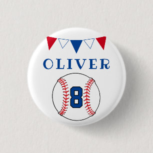 Honkbal Bunting Flags Kids Verjaardagsfeest Ronde Button 3,2 Cm