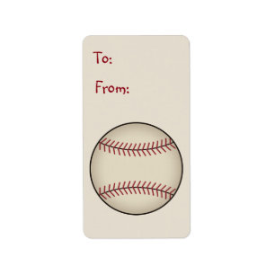 Honkbal cadeau tag label