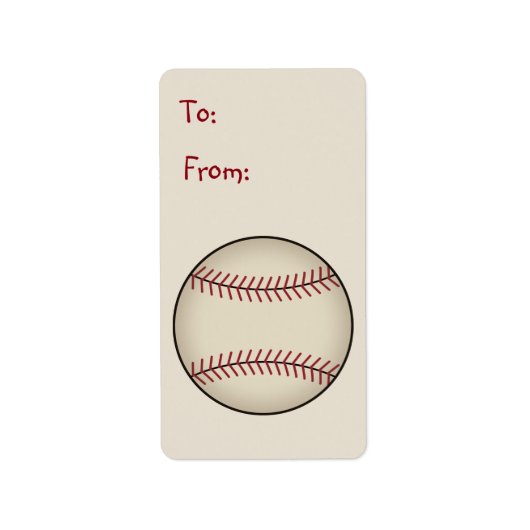 Honkbal cadeau tag label (Voorkant)