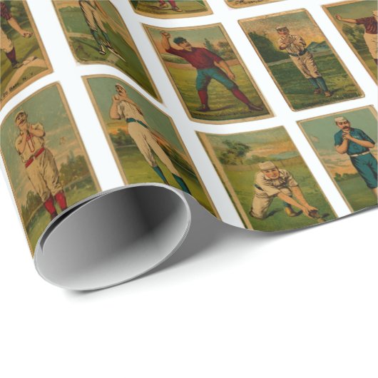 Honkbal cadeau vintage cadeaupapier (Rol Hoek)