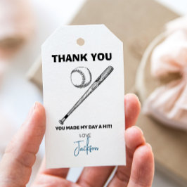 Honkbal cadeaukaart, bedankkaartjes cadeaulabel
