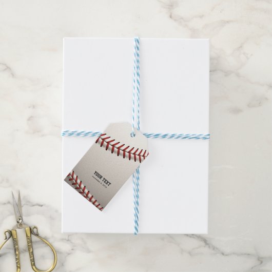 Honkbal Cadeaulabel (Met Touw)