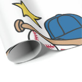 Honkbal Cadeaupapier (Rol Hoek)