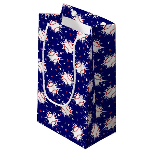Honkbal cadeautaszak klein cadeauzakje (Voorkant Gekanteld)