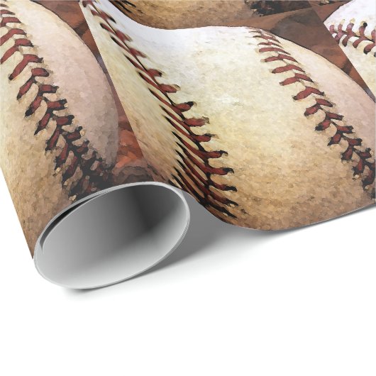 Honkbal cadeauverpakking cadeaupapier (Rol Hoek)