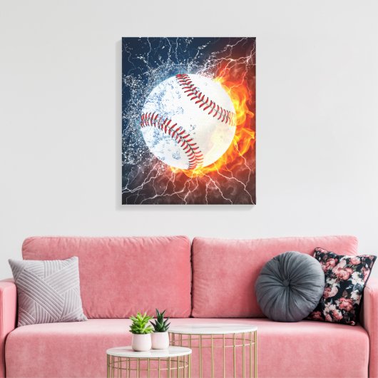 honkbal canvas afdruk (Insitu (Woonkamer))