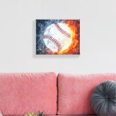 honkbal canvas afdruk (Insitu (Woonkamer))