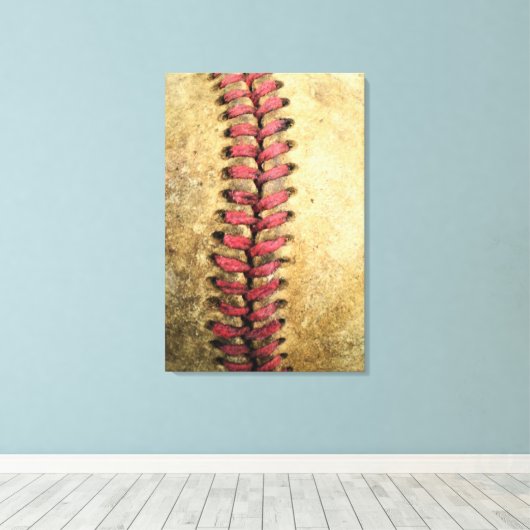 honkbal canvas afdruk (Insitu (Houten vloer))