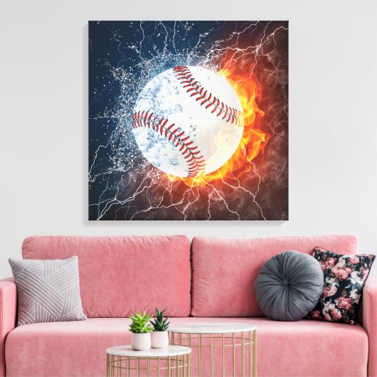 honkbal canvas afdruk (Insitu (Woonkamer))