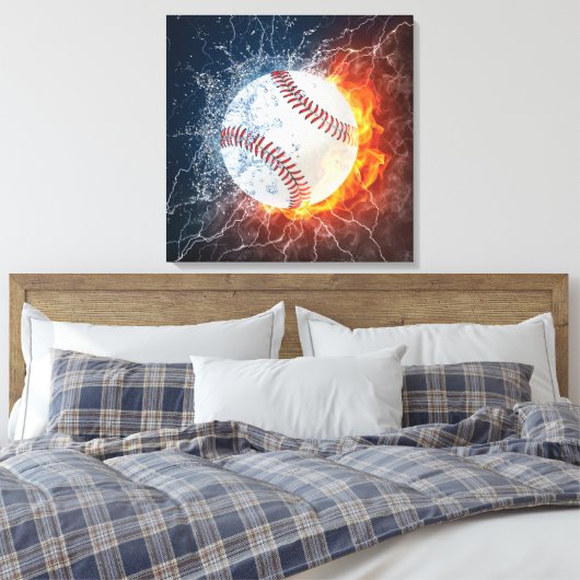 honkbal canvas afdruk (Insitu (Slaapkamer))