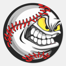 Honkbal Cartoon Gezicht Stickers