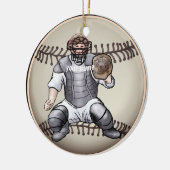 Honkbal Catcher ornament met eigen naam (Links)