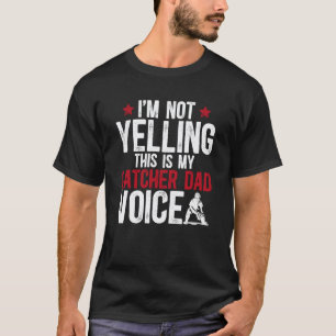 Honkbal Catcher Vader Stem Vader Van Een Honkbal C T-shirt