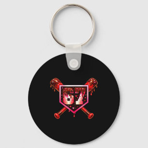 Honkbal Chocolade Drip 67 Valentijn Liefde Matchin Sleutelhanger