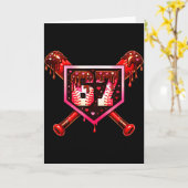 Honkbal chocolade drip 67 valentine liefde matchin kaart (Gele Bloem)