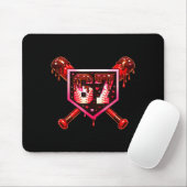 Honkbal chocolade druipend 67 Valentijnsdag liefde Muismat (Met muis)