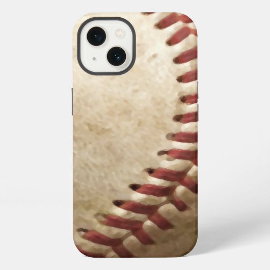 honkbal close-up iPhone hoesje (Achterkant)