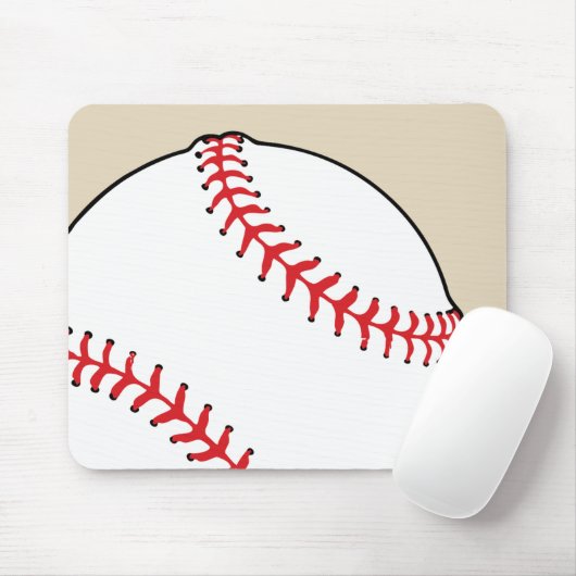 Honkbal Close-up Stitches Muismat (Met muis)