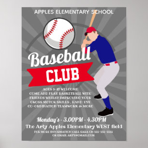 honkbal Club-toernooi sport Poster