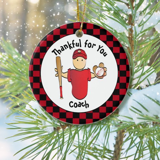 Honkbal Coach Bedankt Cadeau Idee Keramisch Ornament