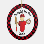 Honkbal Coach Bedankt Cadeau Idee Keramisch Ornament (Links)