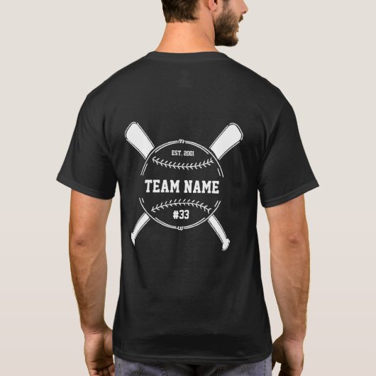 Honkbal coach dank je team einde seizoen cadeau T T-shirt (Achterkant)