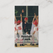 Honkbal Coach Foto QR Code Visitekaartje (Voorkant)