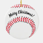Honkbal Coach Gepersonaliseerde Kerstmis Keramisch Ornament (Achterkant)