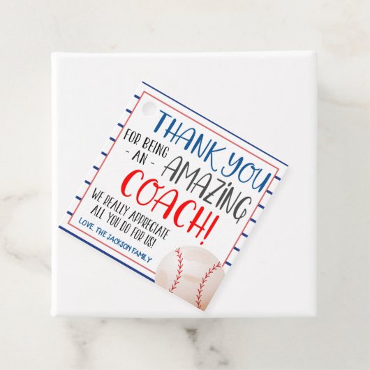 Honkbal Coach Gift Label (In situ)